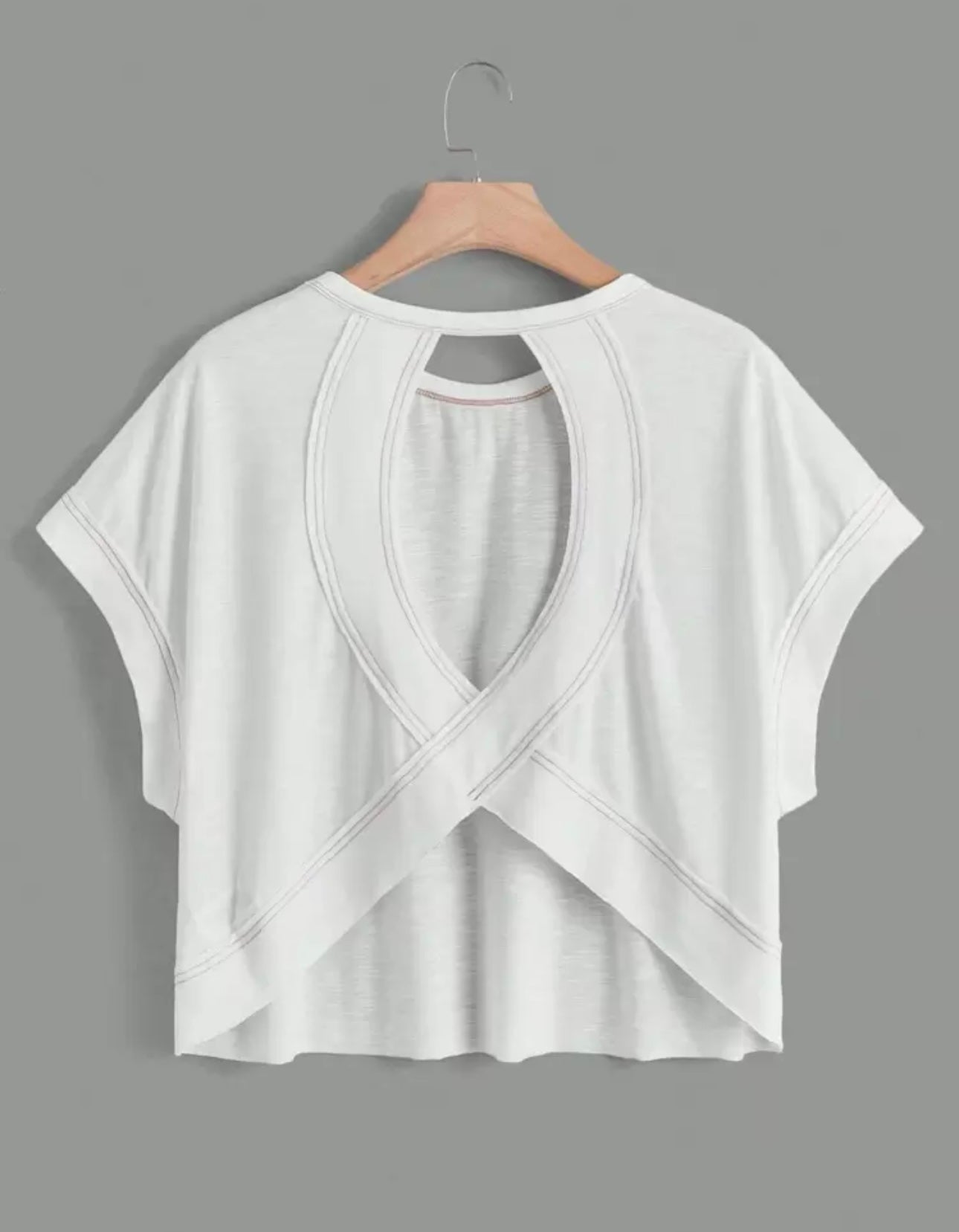 Open Back White Tee