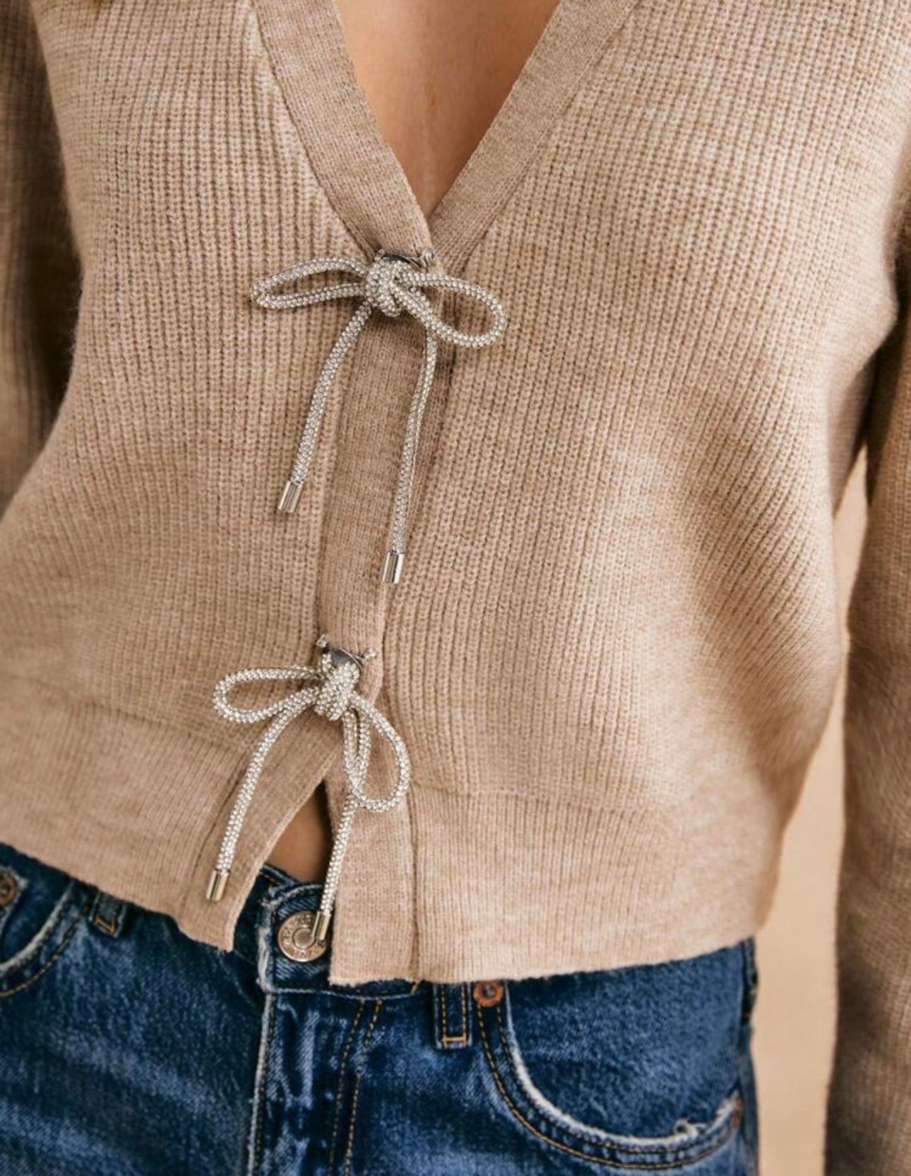 Glitter Bow Cardigan