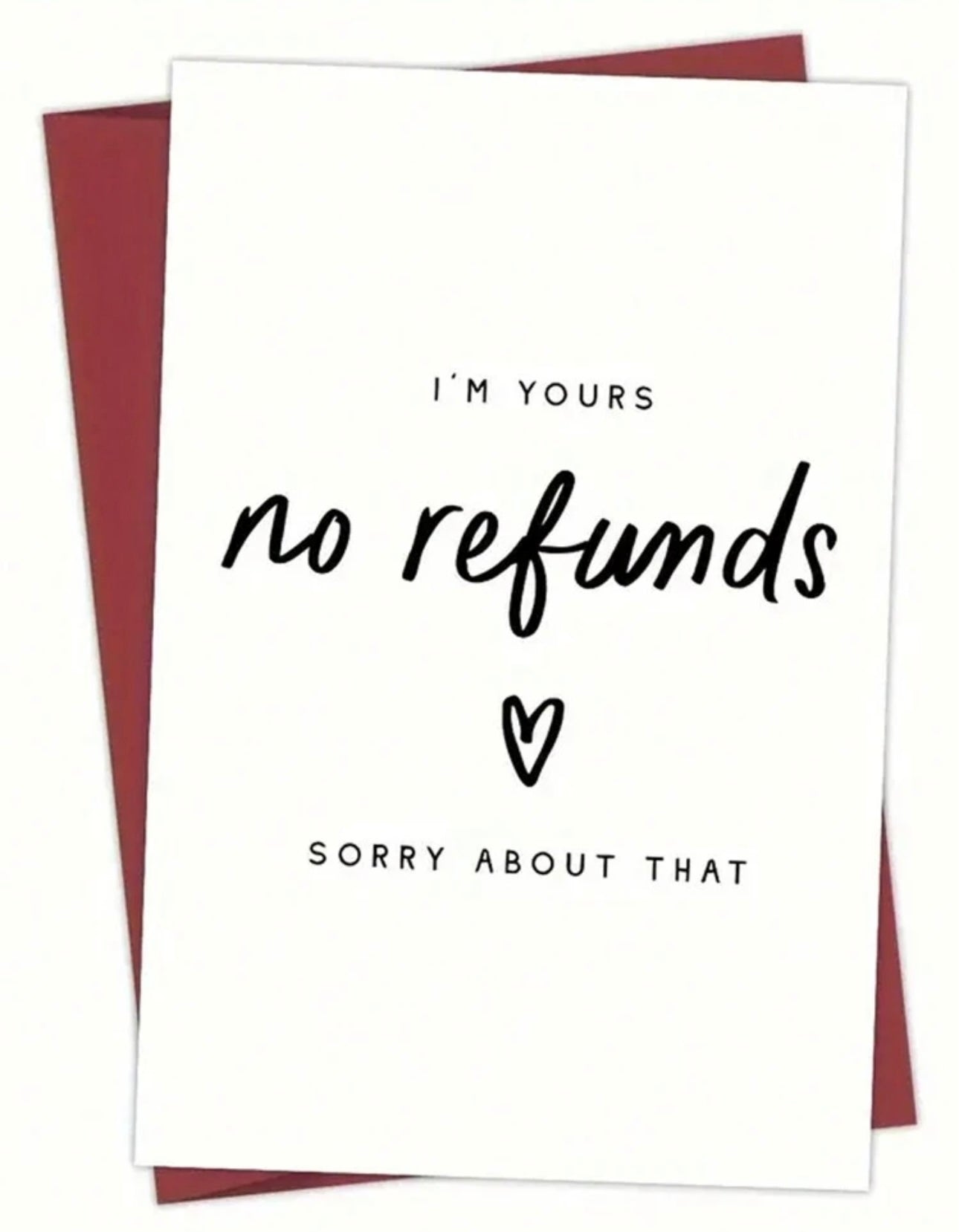 No refunds - Card