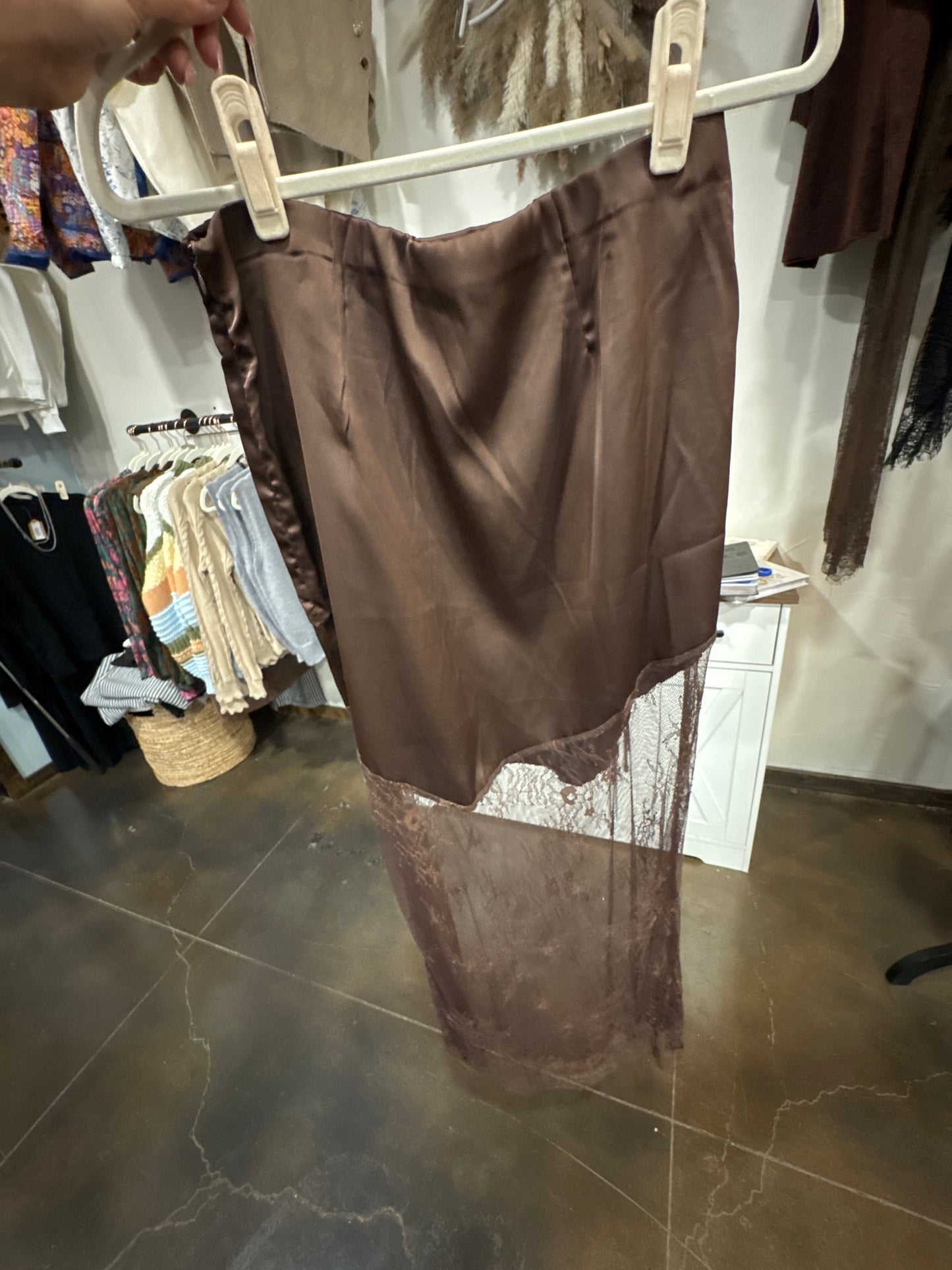 Brown Lace Skirt