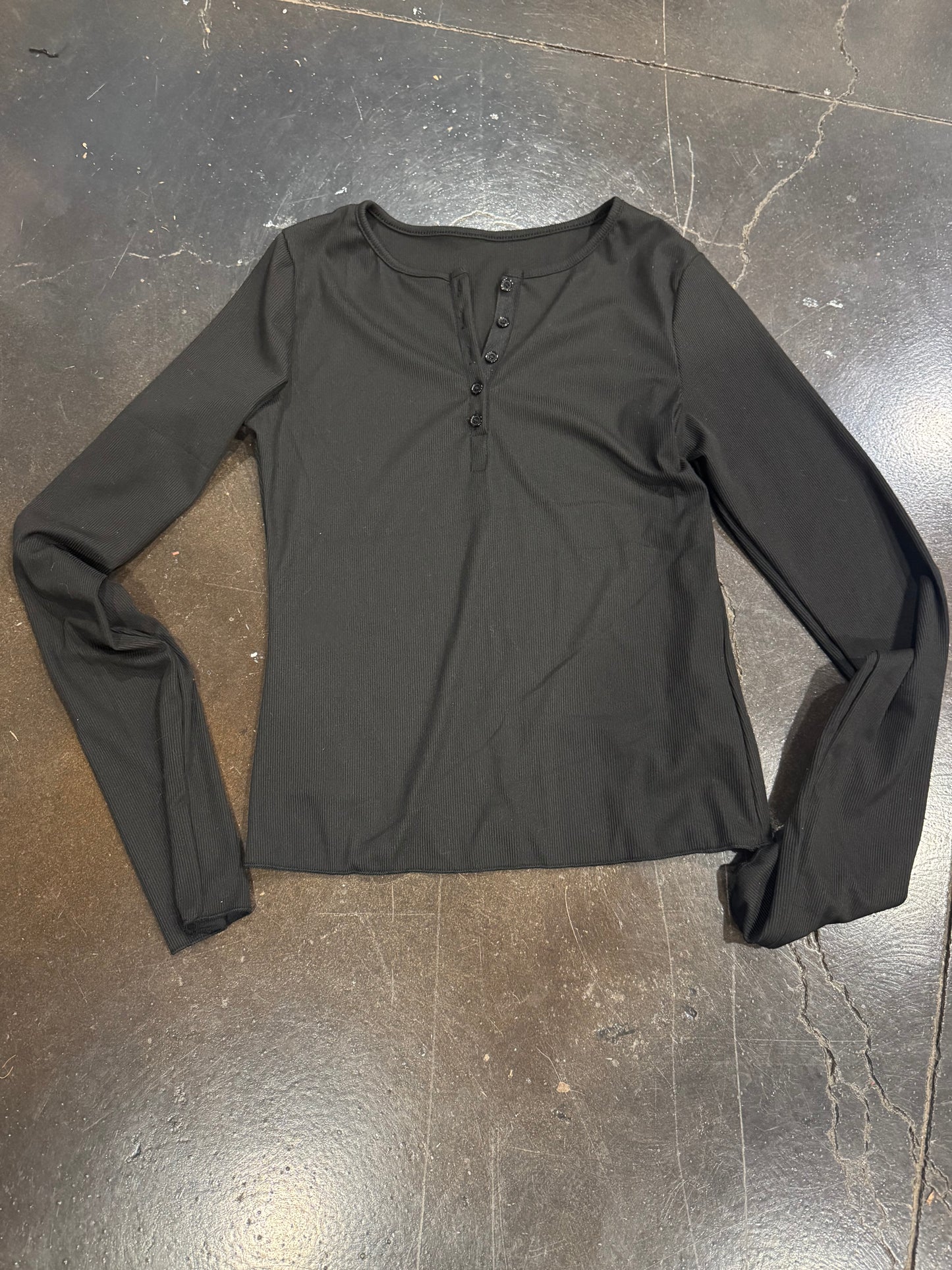 Black Henley Long Sleeve