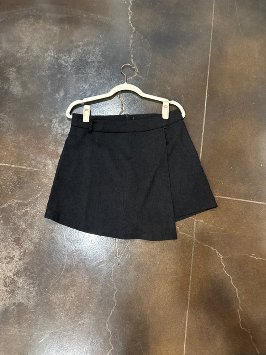 Black Corduroy Skort