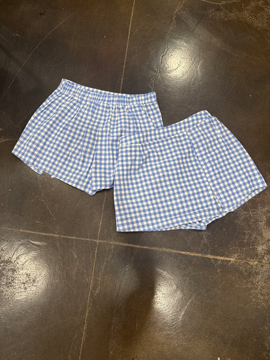 Blue Check Skort