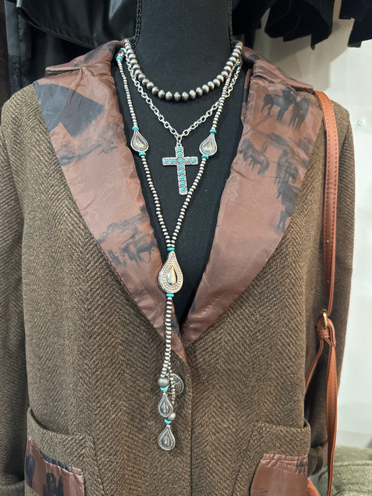 Western boho Necklace set