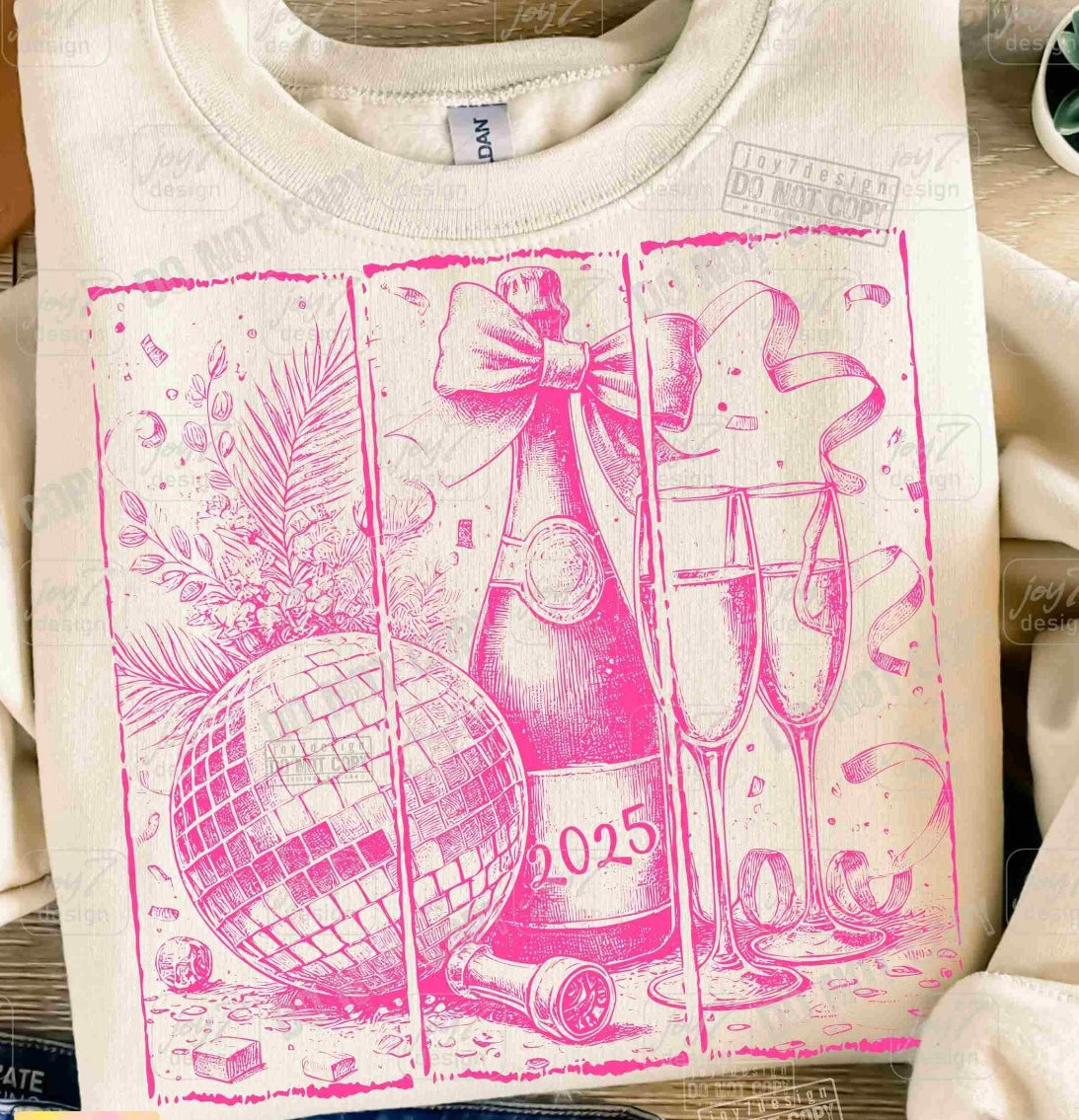 Happy New Year 2025 Sweatshirt - White