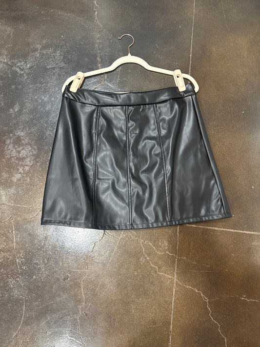 Black Leather Skirt
