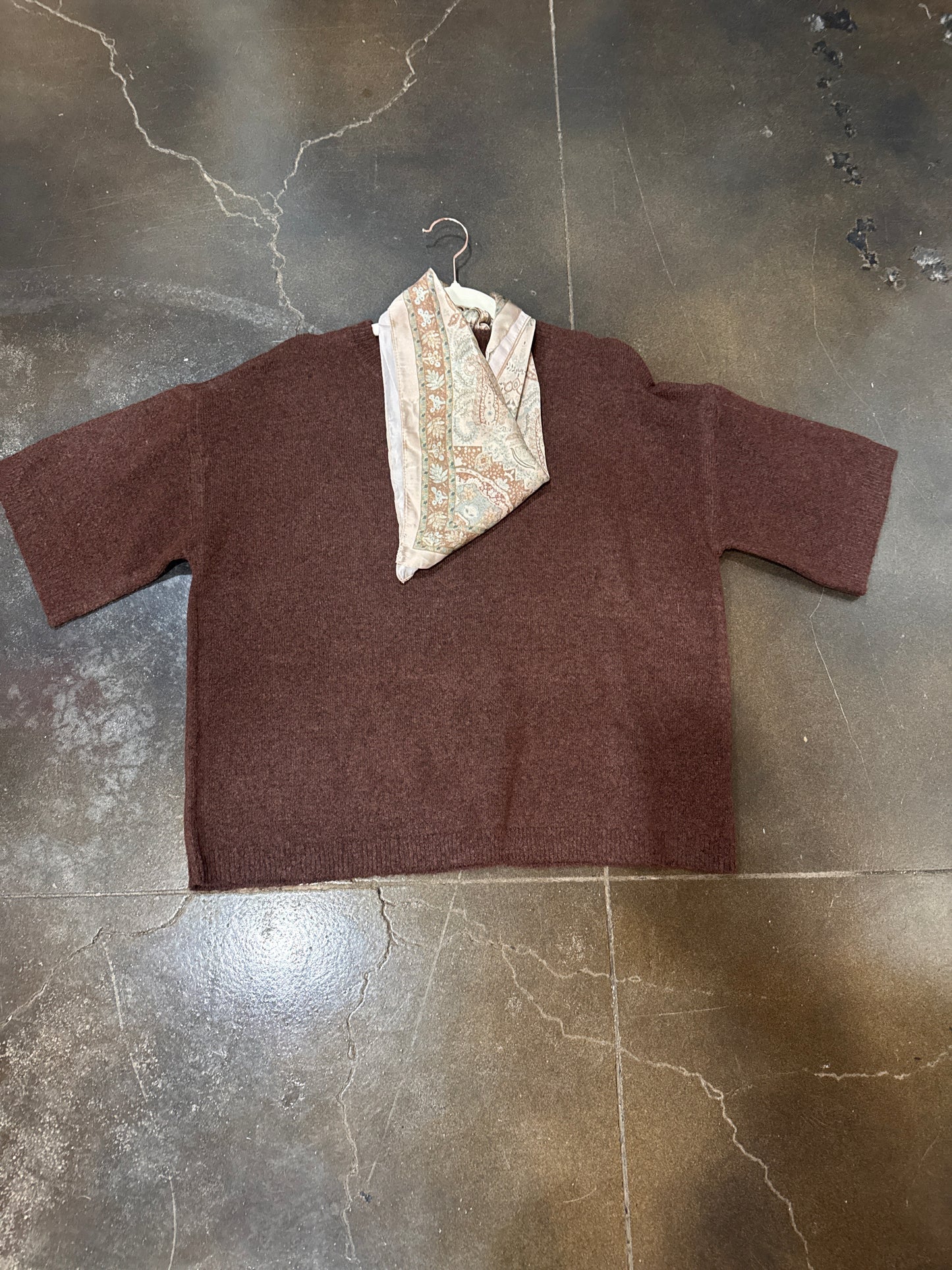 Brown sweater & Scarf