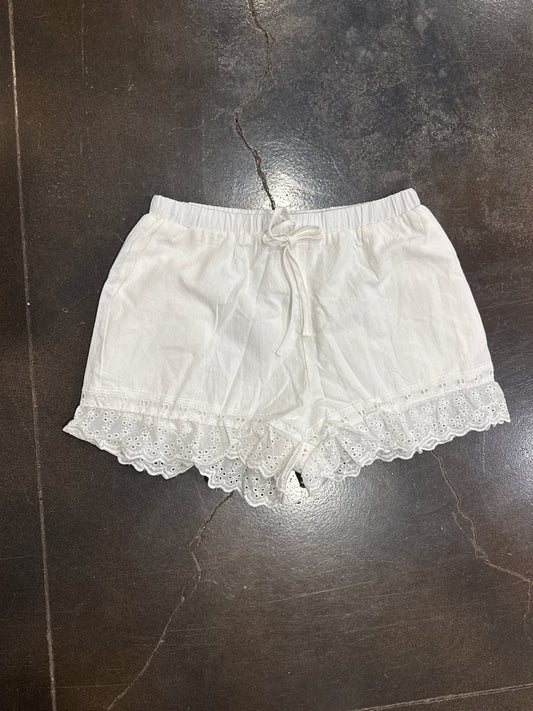 White Eyelet shorts