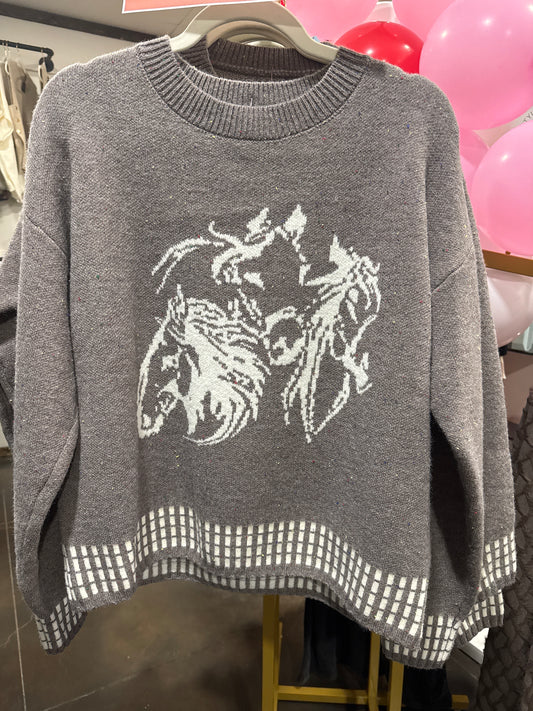 Western Horse Sweater