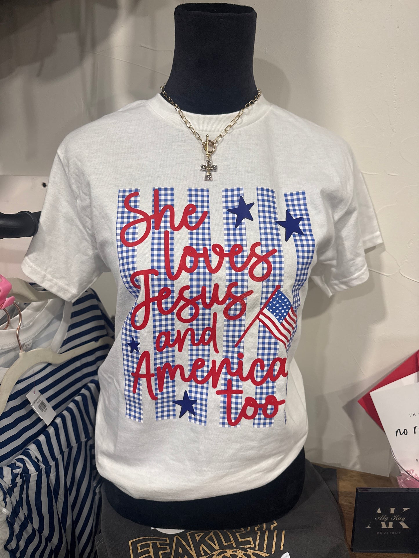 Loves Jesus and America Tee