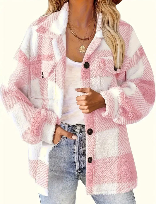Pink Checkered Fleece