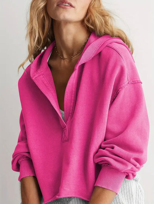 Pink Crop Hoodie