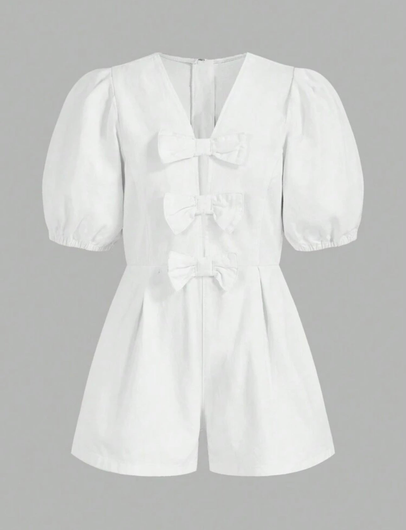 White Bow Romper