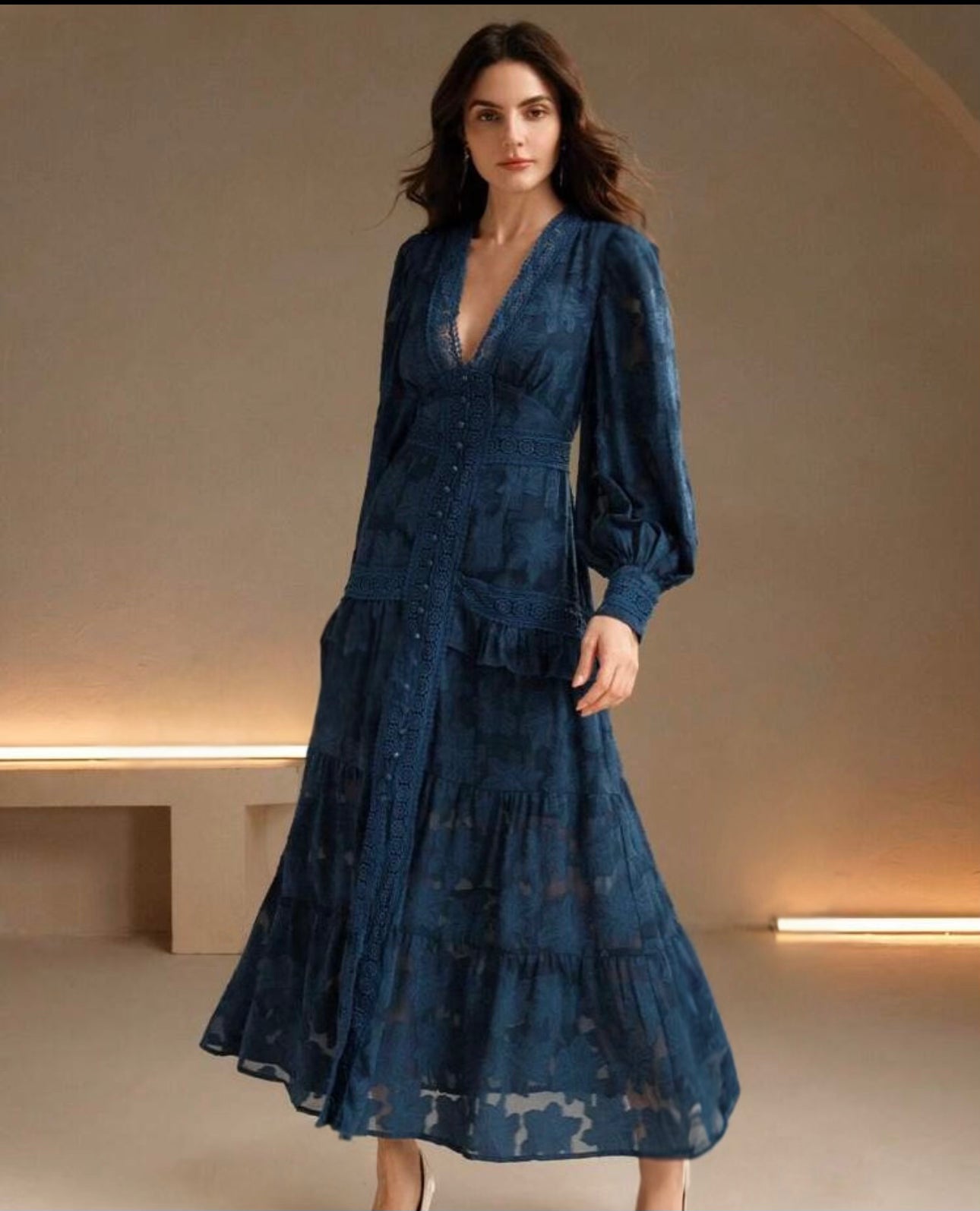 Navy Boho Dress