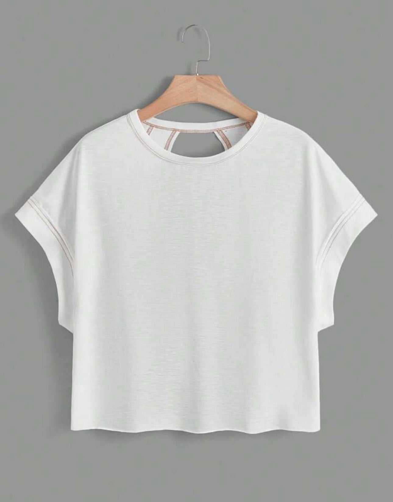 Open Back White Tee