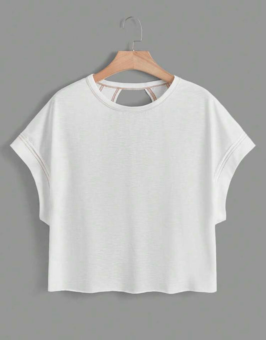 Open Back White Tee