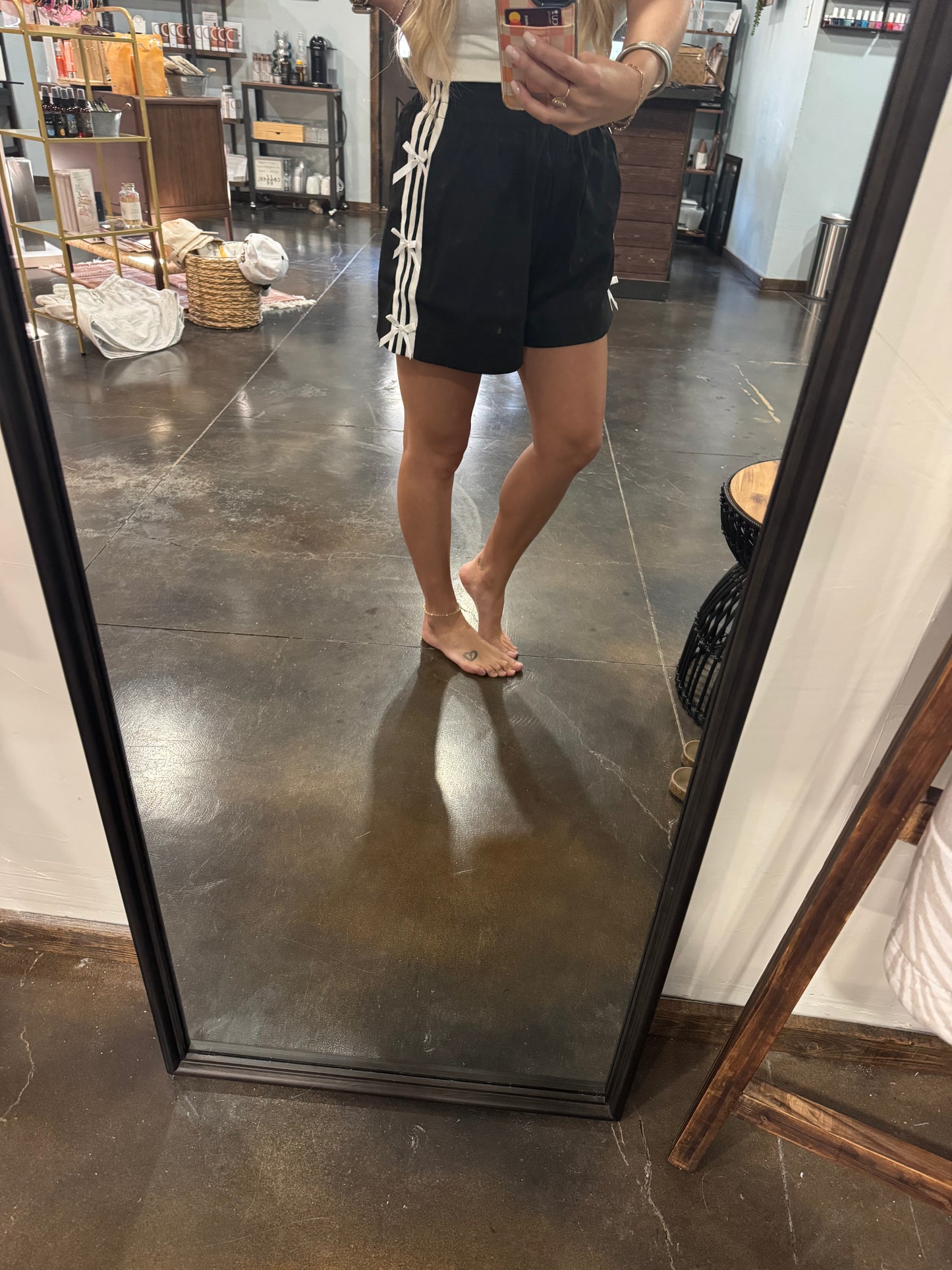 Black Bow Shorts