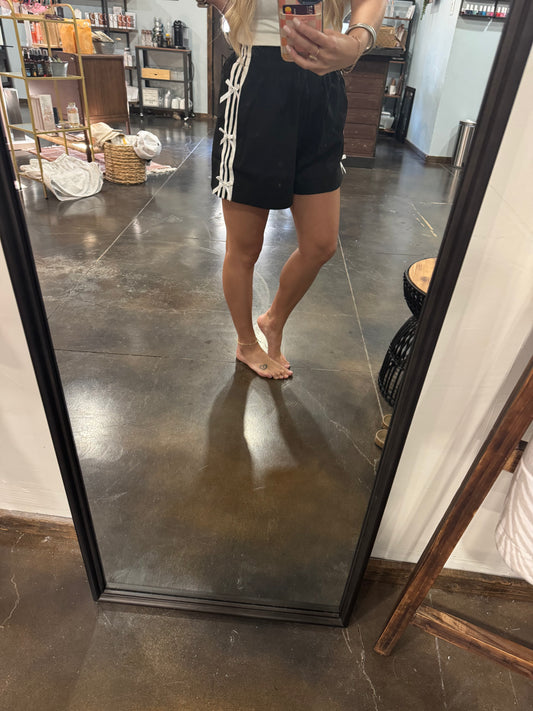 Black Bow Shorts
