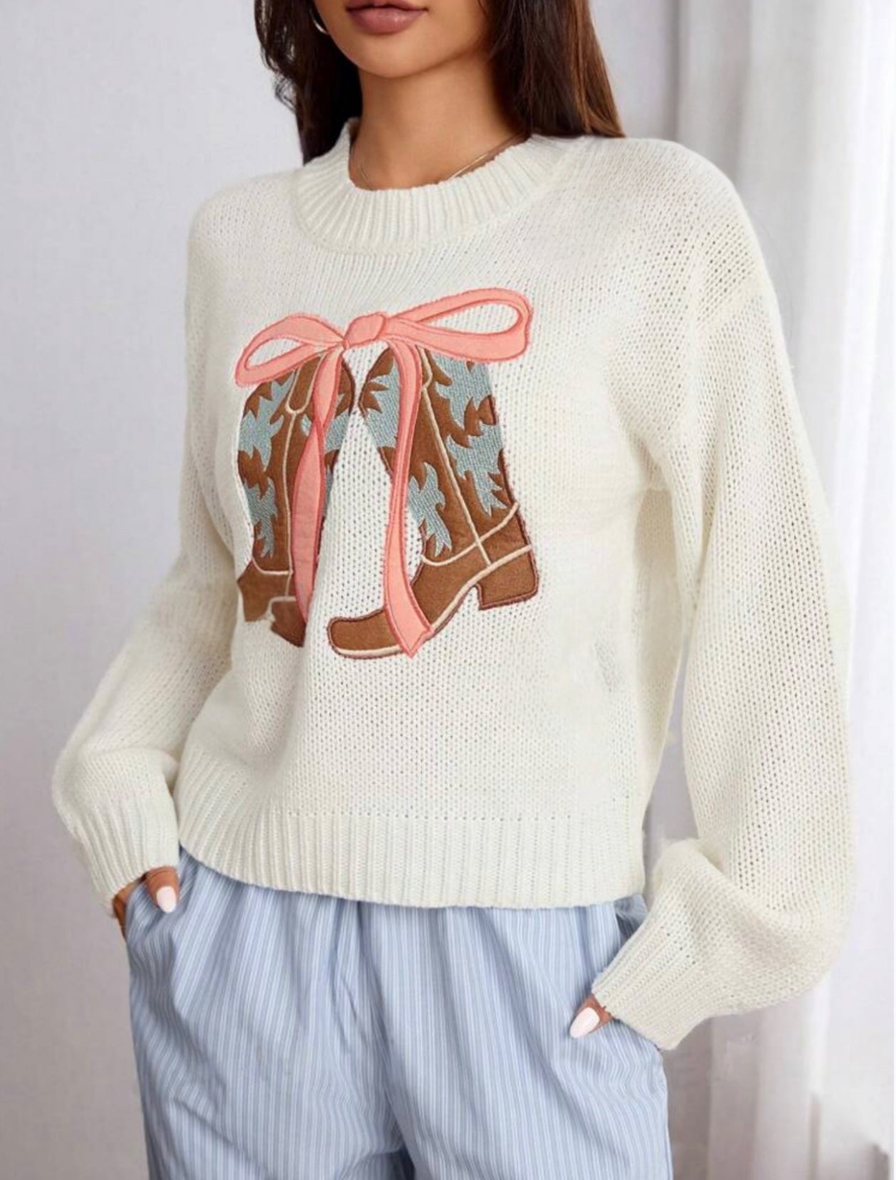 Boots & Bows Sweater