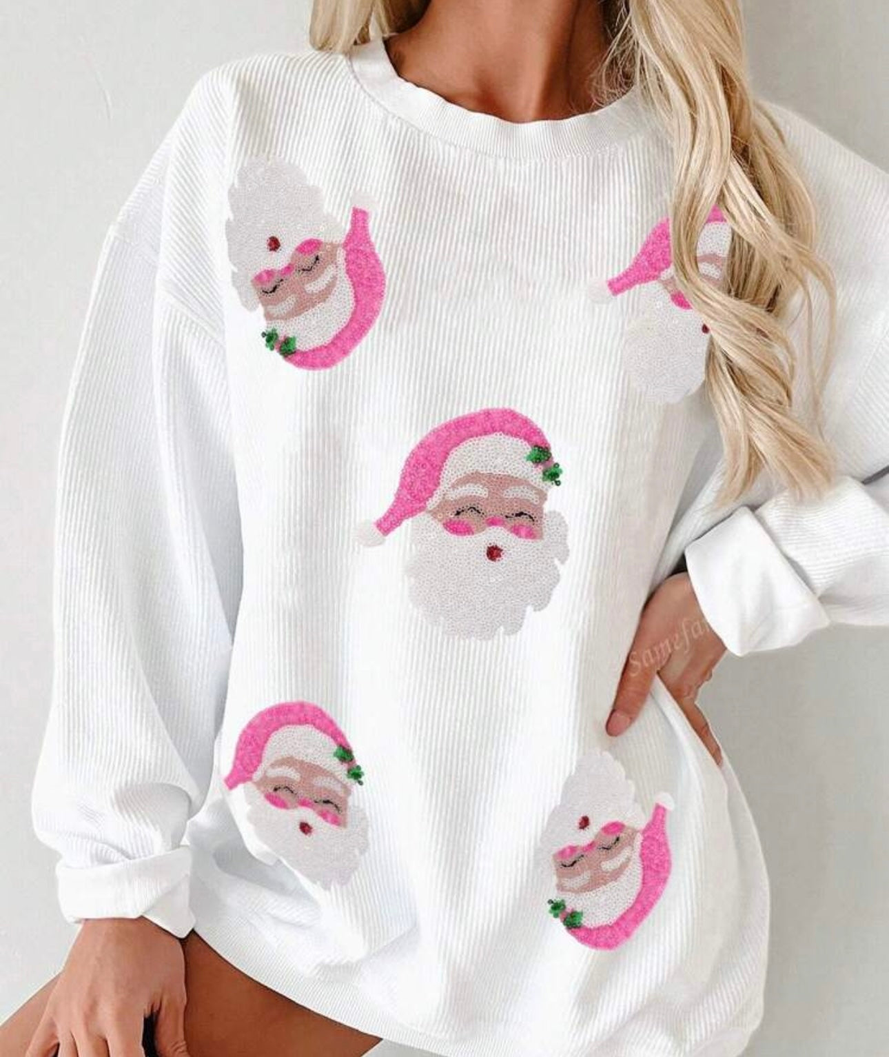 Sequin Santa Baby Sweater