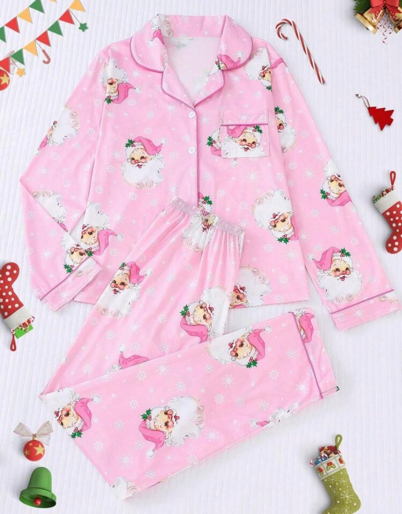 Pink Santa Jammies