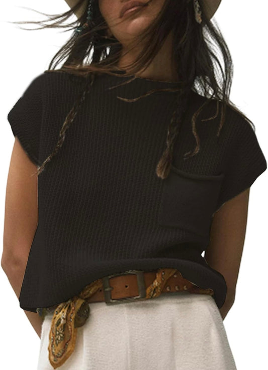 Pocket sweater -Black