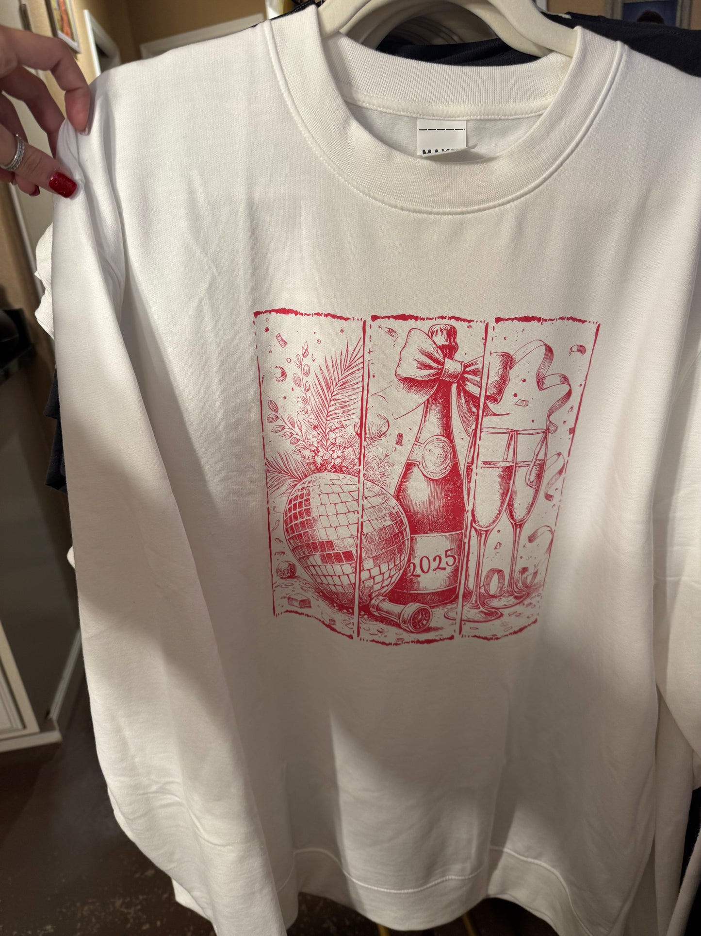 Happy New Year 2025 Sweatshirt - White