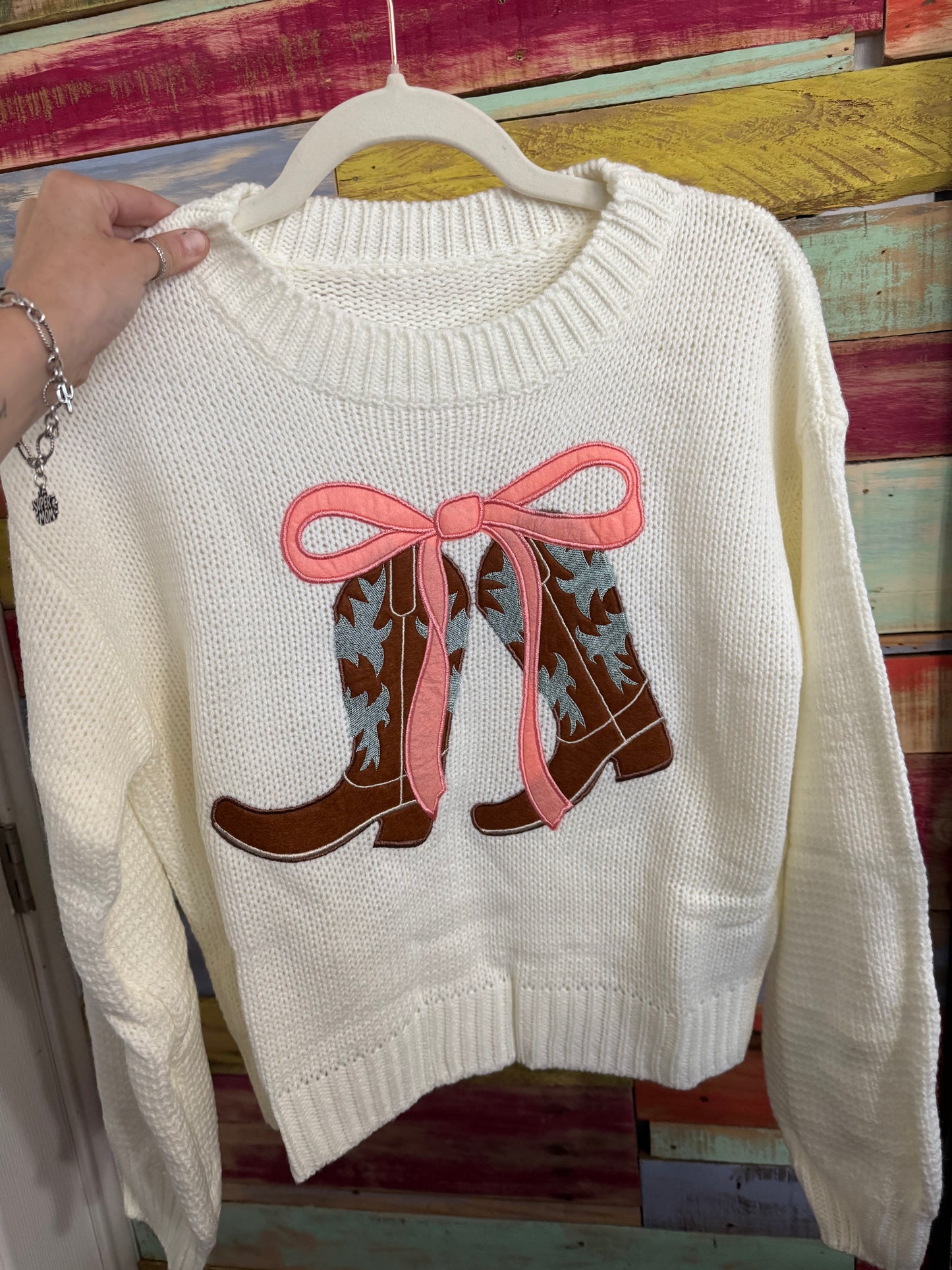 Boots & Bows Sweater