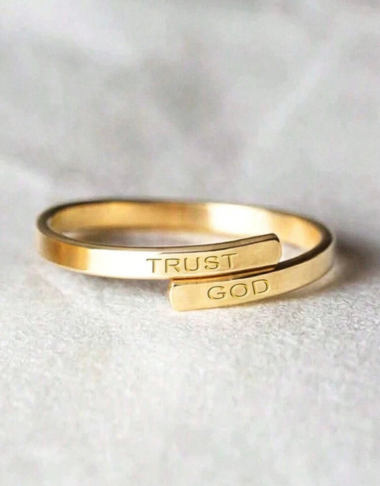 Trust God - Gold Ring